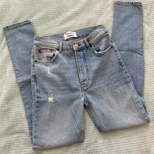 Reformation Light Blue Distressed Jeans